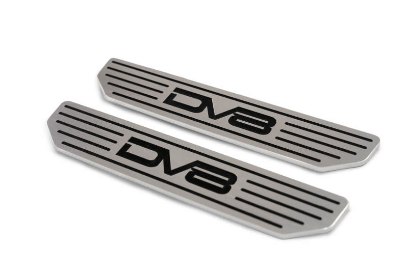 Jeep Wrangler Sill Plates - Rear - DV8 Offroad - DV8 Logo - Black - `18-`20